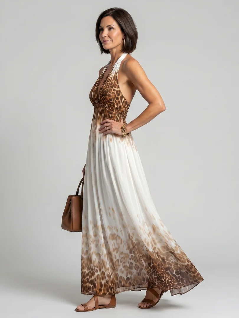 ORLUNE™ - PLEATED WHITE MIDI DRESS