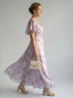 VAELIS™ - FLUTTER SLEEVE MIDI DRESS