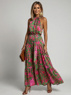 ROWEN™ - DRAPED HALTER MIDI DRESS