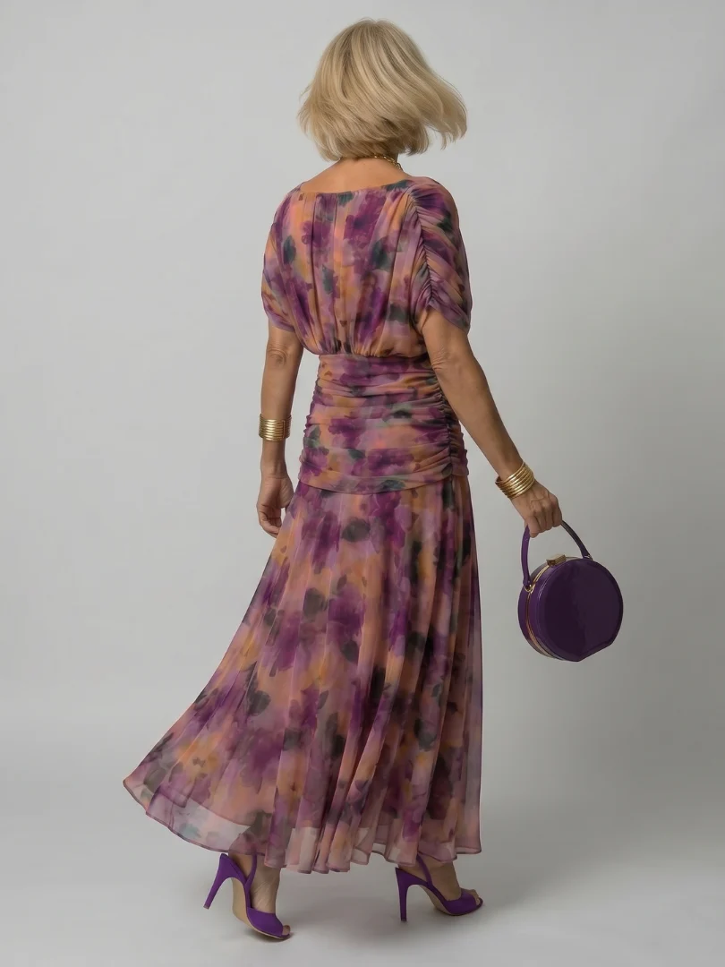 CALEN™ - OFF SHOULDER FLOW MIDI DRESS