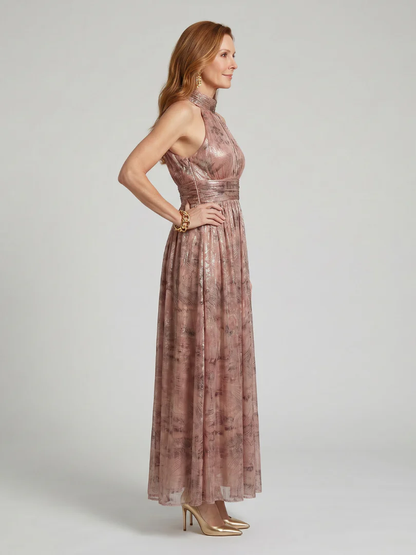IMOGEN™ - TEXTURED FINISH SLEEVELESS MIDI DRESS
