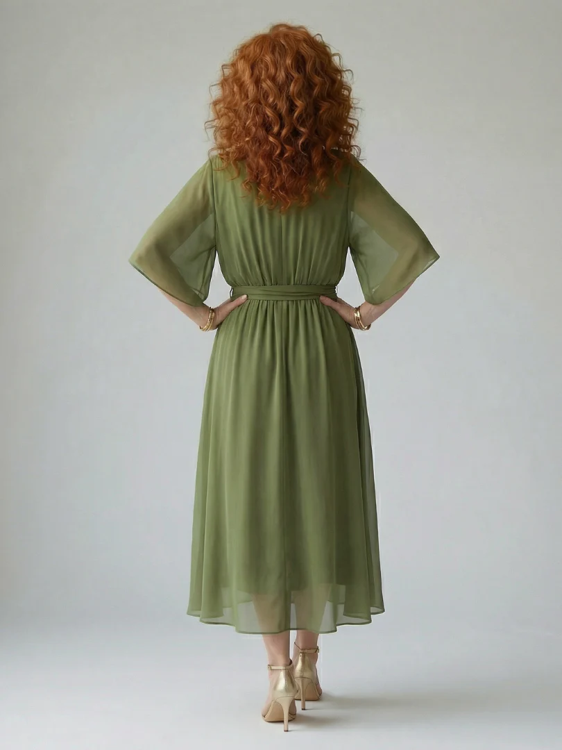 ELRIC™ - LIGHT DRAPE MIDI DRESS