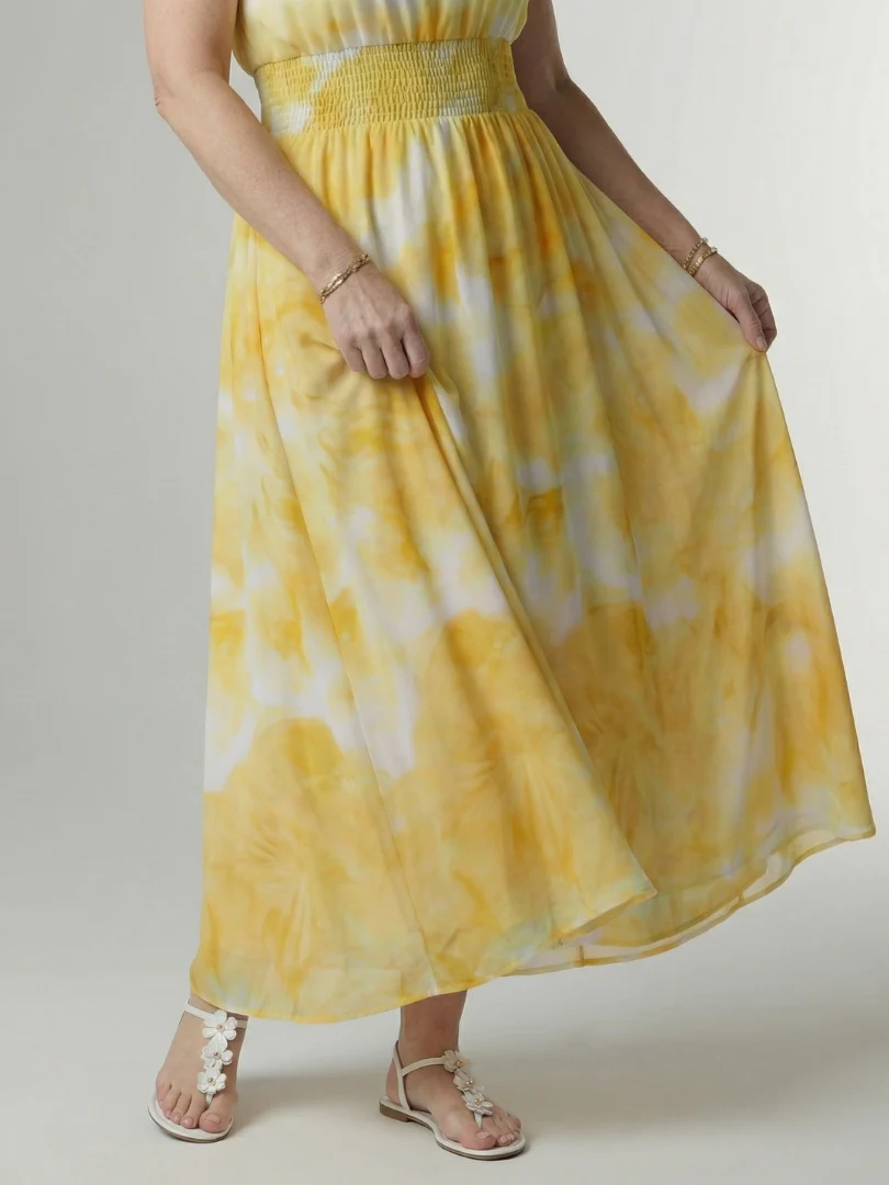 SYLIN™ - GATHERED HALTER MIDI DRESS