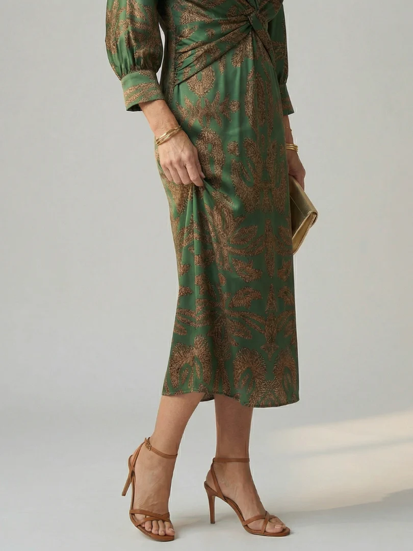 LUNE™ - CASUAL WRAP MIDI DRESS