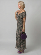 CALEN™ - OFF SHOULDER FLOW MIDI DRESS