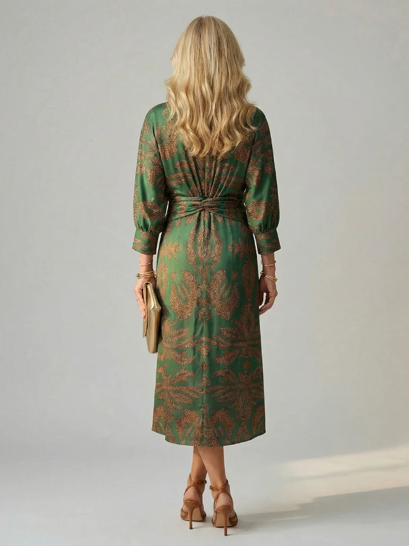 LUNE™ - CASUAL WRAP MIDI DRESS