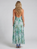 PORTIA™ - PLEATED FLORAL MIDI DRESS