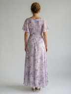 VAELIS™ - FLUTTER SLEEVE MIDI DRESS