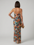 LARKIN™ - FITTED SCALE PRINT MAXI DRESS