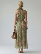 SERENA™ - GATHERED HALTER MAXI DRESS