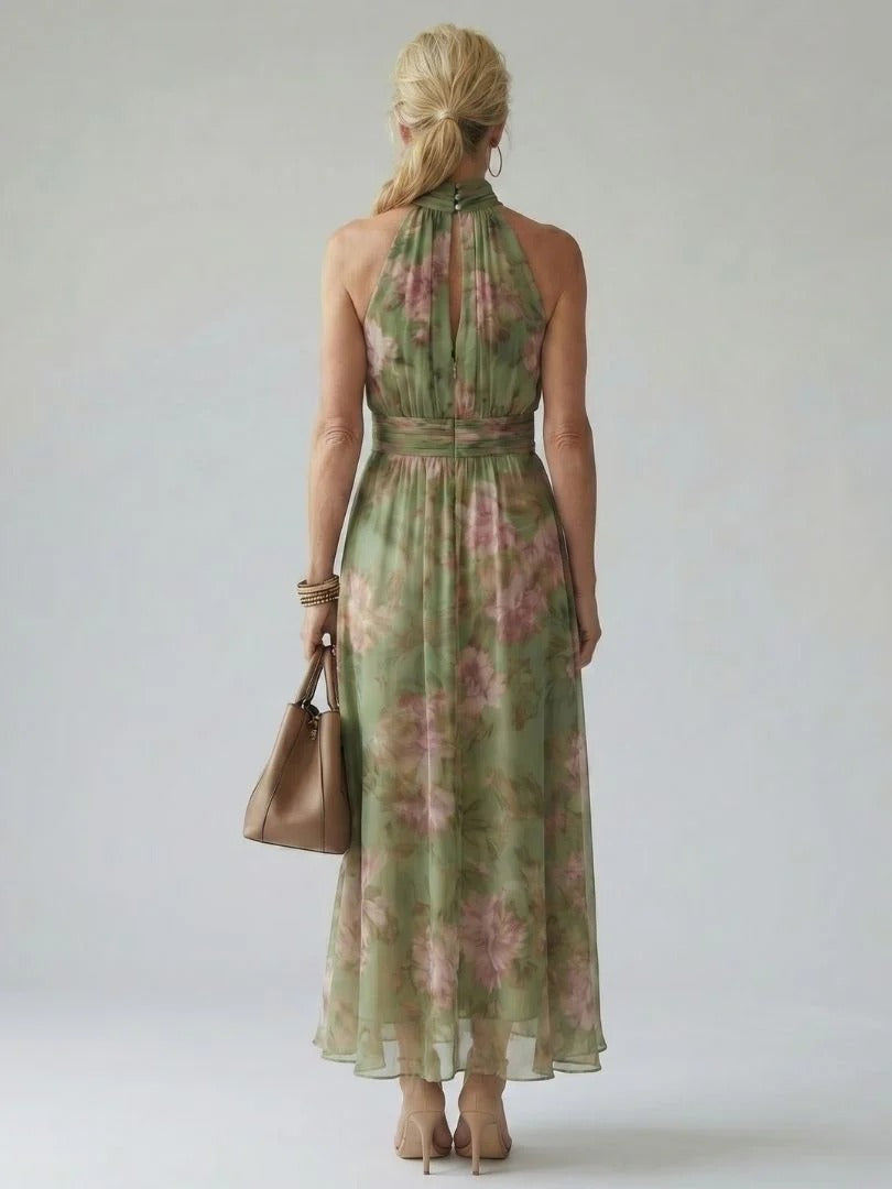 SERENA™ - GATHERED HALTER MAXI DRESS