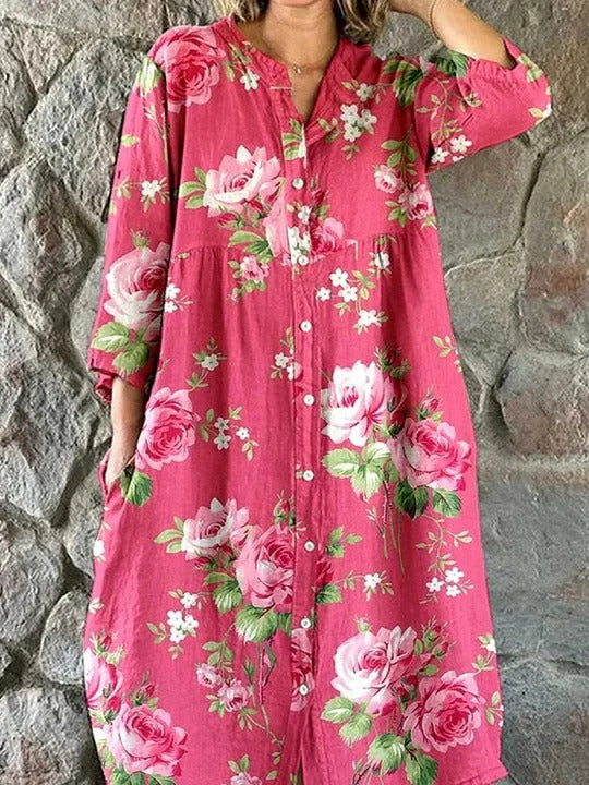 JAYLEEN™ - FLORAL SUMMER MIDI DRESS