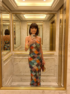LARKIN™ - FITTED SCALE PRINT MAXI DRESS