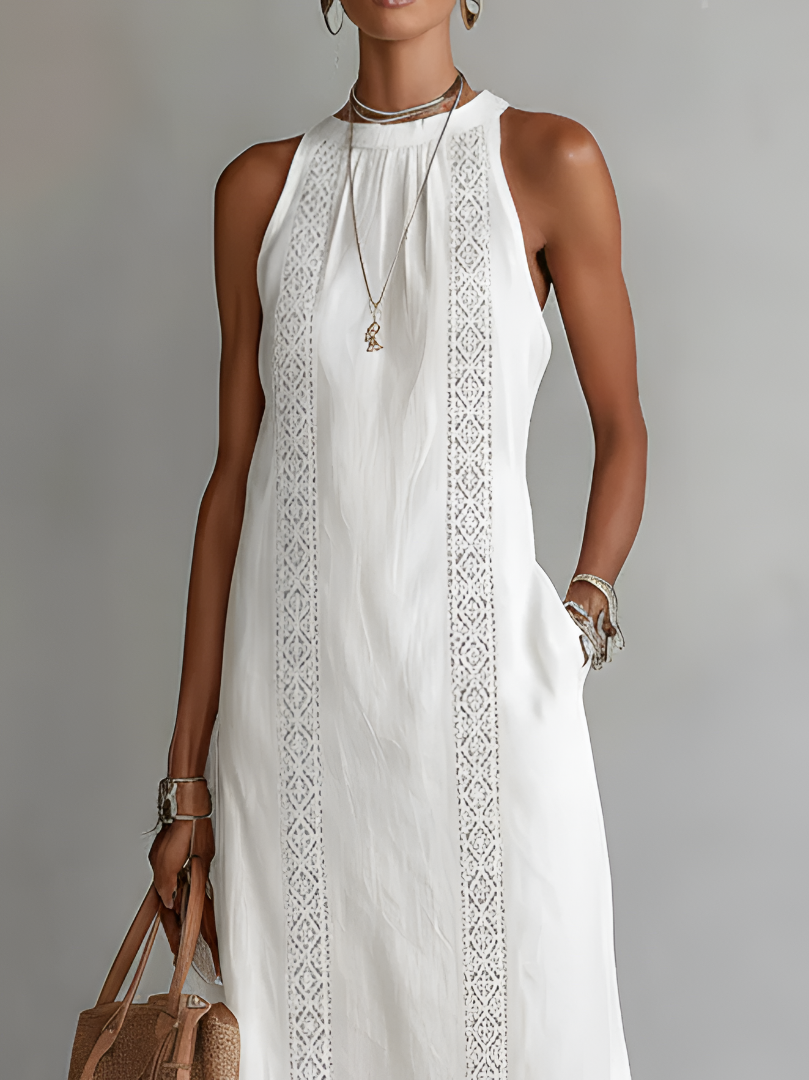 JIMENA™ - ELEGANT EMBROIDERED SUMMER MIDI DRESS