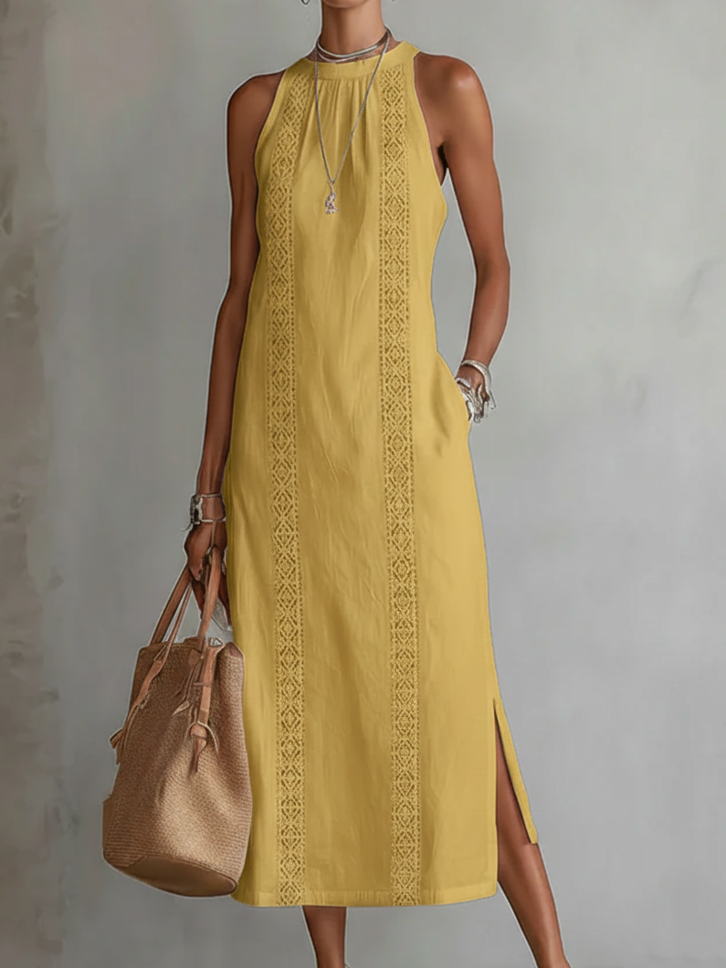 JIMENA™ - ELEGANT EMBROIDERED SUMMER MIDI DRESS
