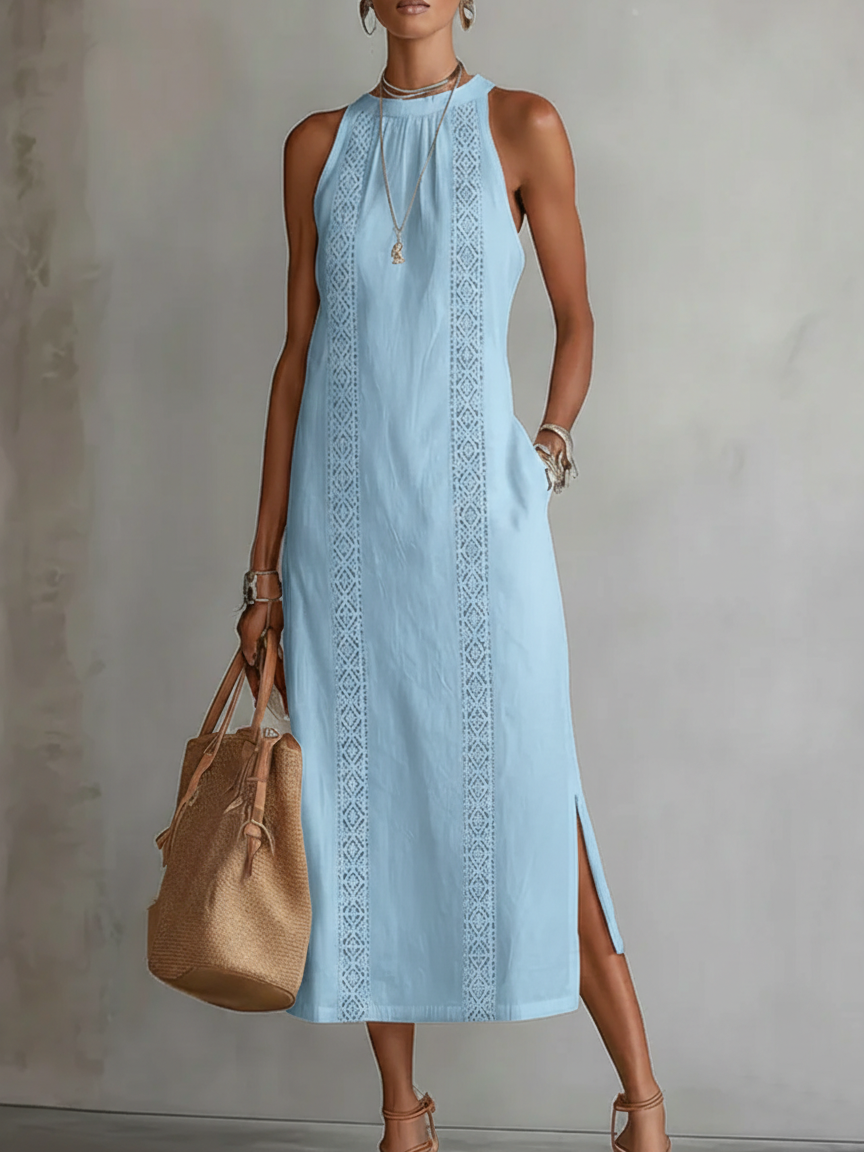 JIMENA™ - ELEGANT EMBROIDERED SUMMER MIDI DRESS