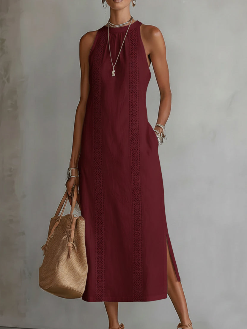JIMENA™ - ELEGANT EMBROIDERED SUMMER MIDI DRESS